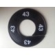 Maatring 9cm zwart/wit 43 